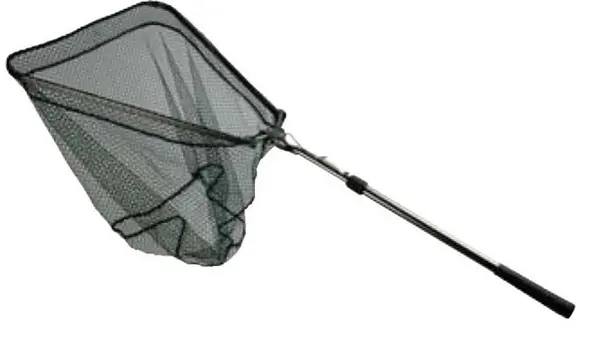 Grön fiskehåv med aluminiumhandtag 