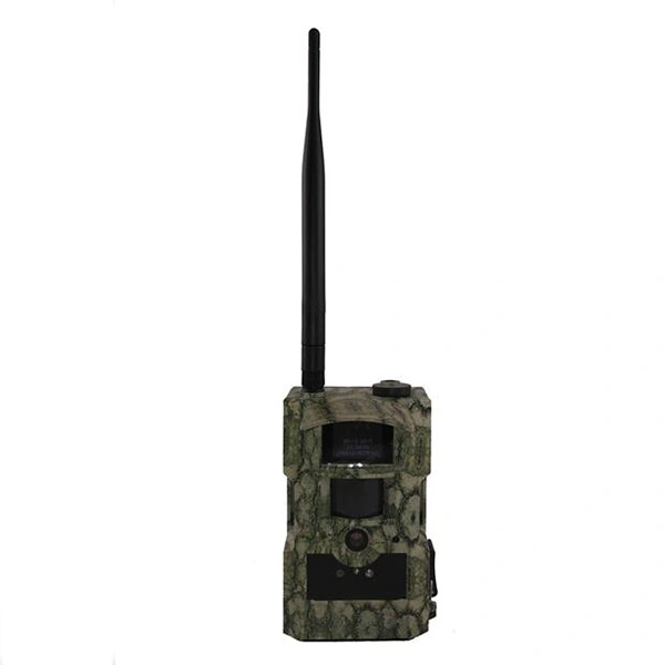 Kamouflage viltkamera med 4G-anslutning och extern antenn för övervakning av åtel