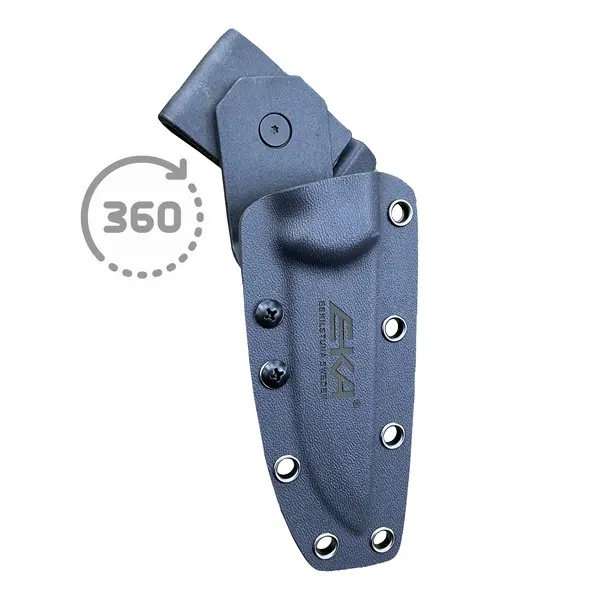 EKA kydexslida för jaktkniv med 360° roterbart bältesfäste och nitar