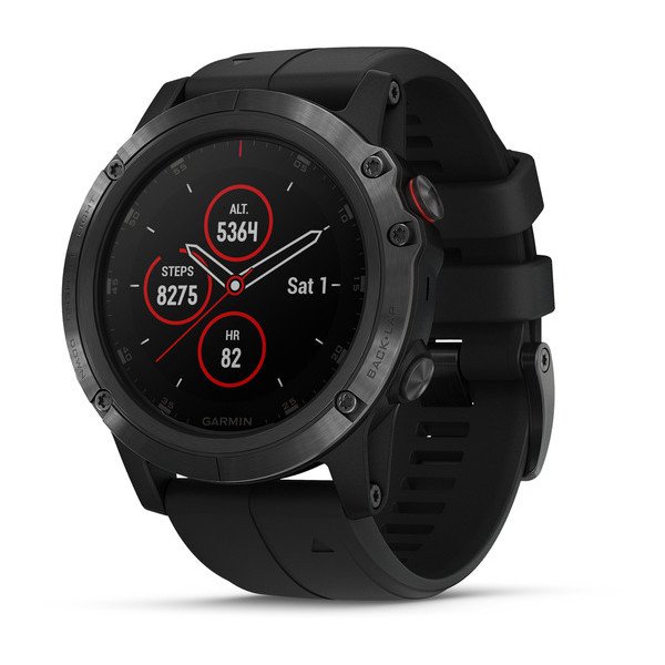 Garmin fēnix® 5X Plus Sapphire, svart med svart armband