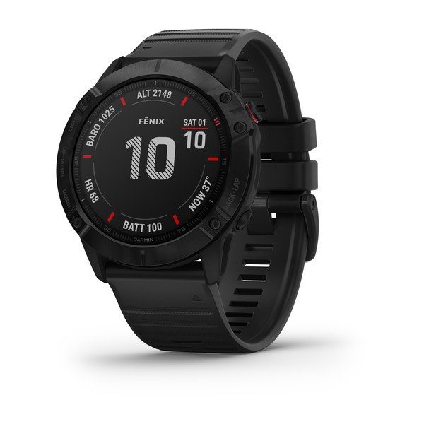 Garmin fēnix® 6X Pro, svart med svart armband