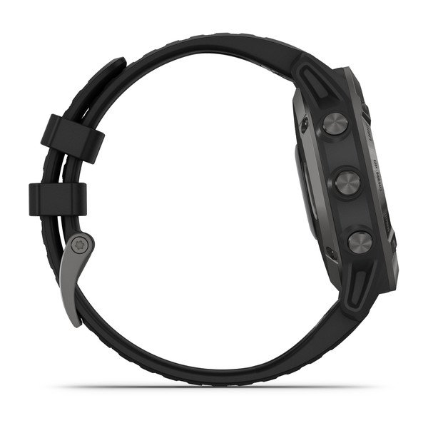 Garmin fēnix® 6 Sapphire, kolgrå diamantliknande kol med svart armband