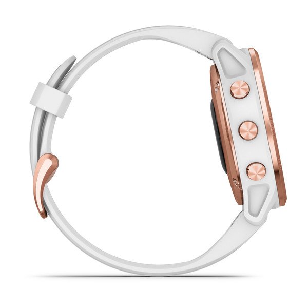 Garmin fēnix® 6S Pro, roséguldfärgad med vitt armband