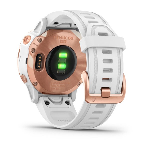 Garmin fēnix® 6S Pro, roséguldfärgad med vitt armband
