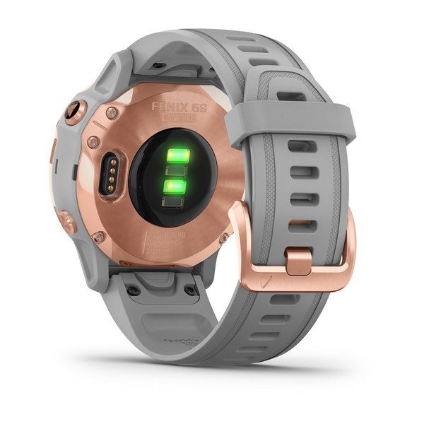 Garmin fēnix® 6S Sapphire, roséguldfärgad med pudergrått armband