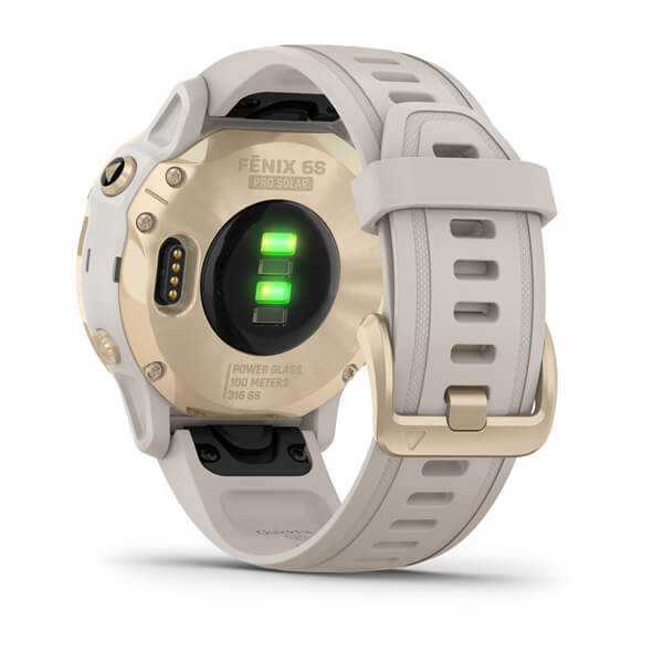 Garmin fēnix ® 6S - Pro Solar, ljust guld med ljust sandfärgat armband