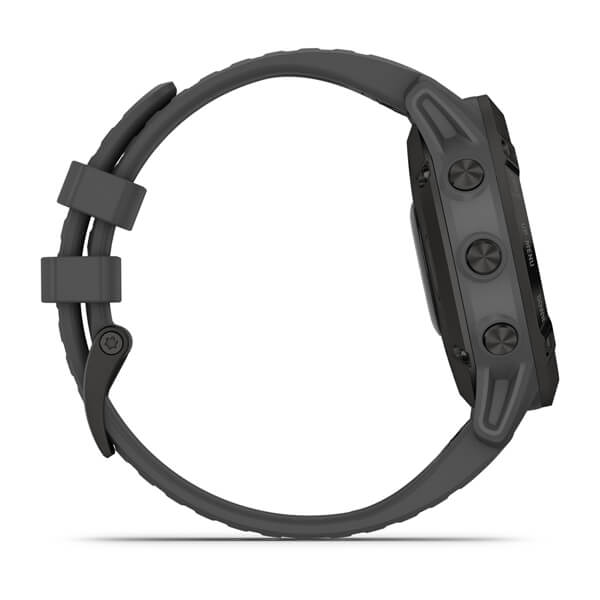 Garmin fēnix® 6 - Pro Solar, svart med skiffergrått armband