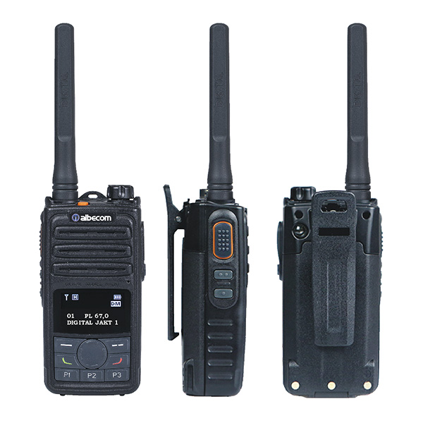 Albecom Viper X610-VHF, analog/digital jaktradio 140/155MHZ inkl headset (541 yttre modell) och mikrofon