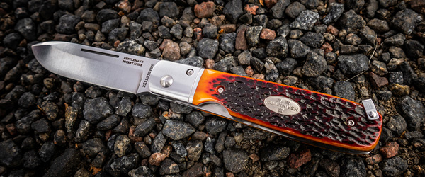Fällkniven GP Fick-kniv, Lam. CoS, 78mm, Jigged Bone handtag, 96g.